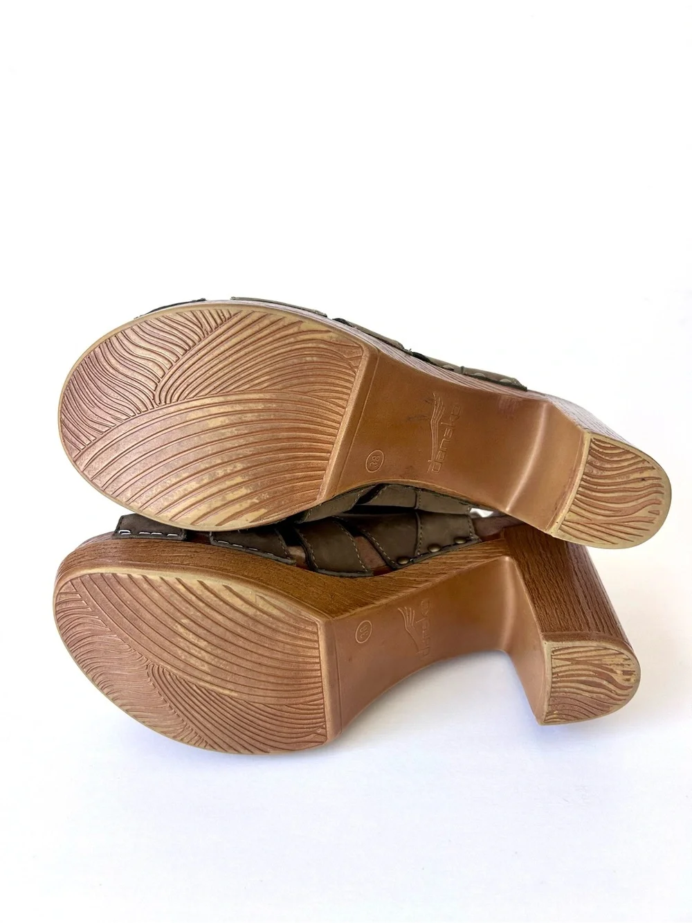 Dansko Demetra Cutout Taupe Suede Peep Toe Bootie